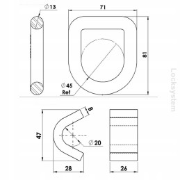 Load securing bracket 1 5 t, galvanized, raw steel