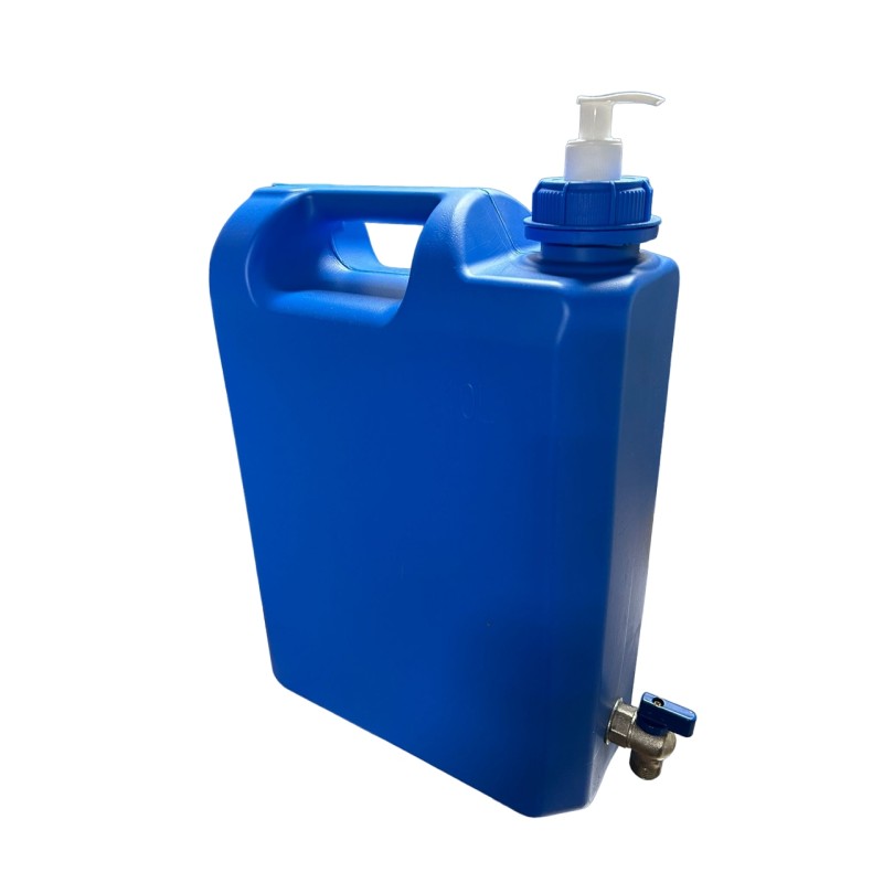 Water bank canister tank with tap and dispenser, 10l, narrow, flat