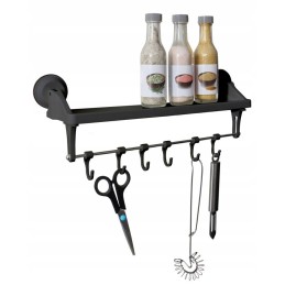Polka storage rack charcoal eurotrail with hangers