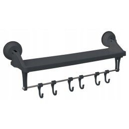 Polka storage rack charcoal eurotrail with hangers