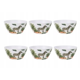 Melamine bowls with animals 15x8 cm, set of 6 pcs