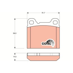 Brake pads volvo tyl 740 s70