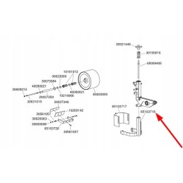 65103718 front wheel support for sowing section