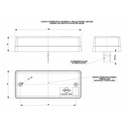 Interior lighting lamp 12 24v with a switch