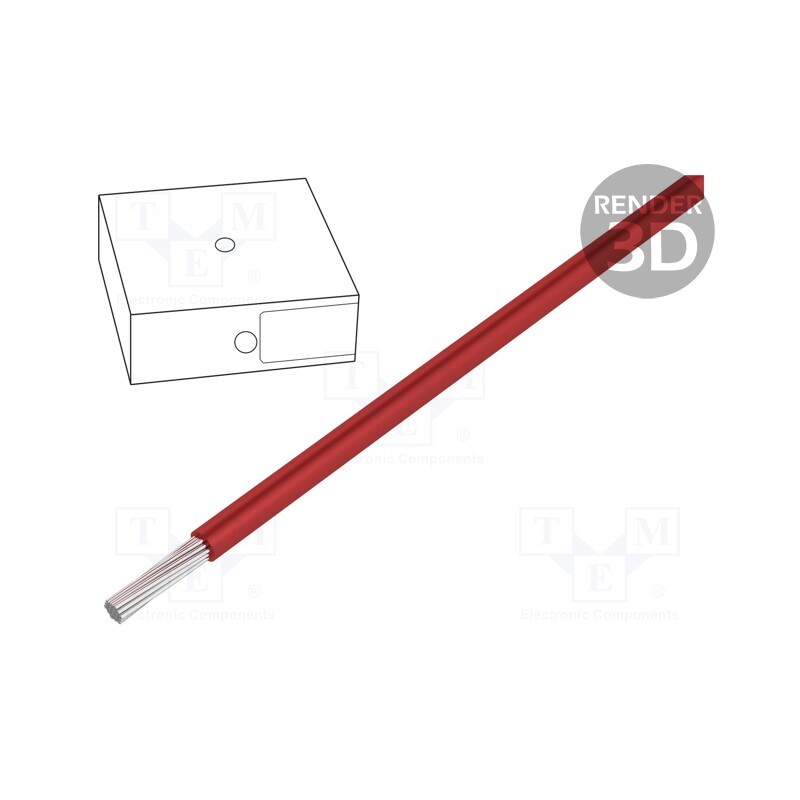 5 m x LAPP - 4150704 - Wire, H07V-K,Multi-Standard SC 2.2, stranded, Cu, 6mm2, PVC, red