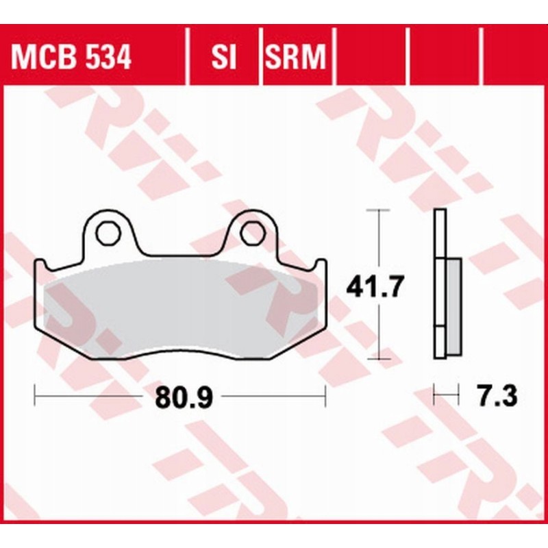 Trw zf organic brake pads honda cr125r 84 86