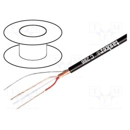 5 m x TASKER - C286 WHITE - Wire: microphone cable, 2x0.22mm2, white, OFC, -15÷70°C