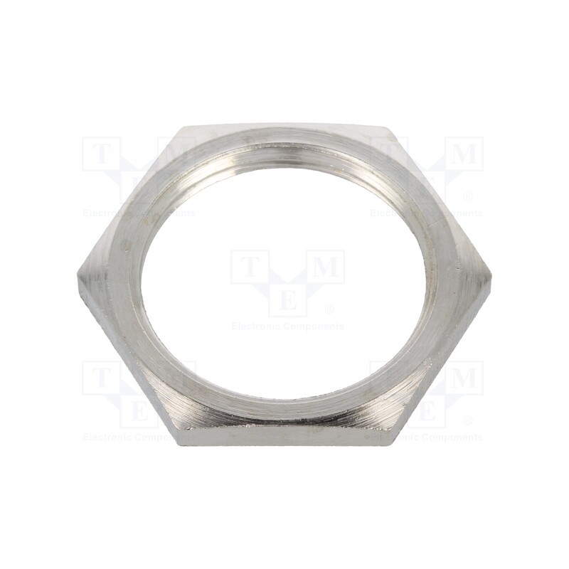 5 pcs x BM GROUP - 2725 - Nut, M25, brass, nickel, 30mm, Thread: metric, Pitch: 1.5