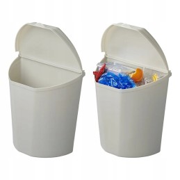 Garbage bin for a camper trailer with a door, 6 liters