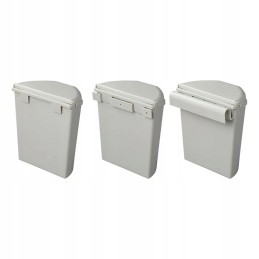 Garbage bin for a camper trailer with a door, 6 liters