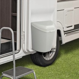 Garbage bin for a camper trailer with a door, 6 liters