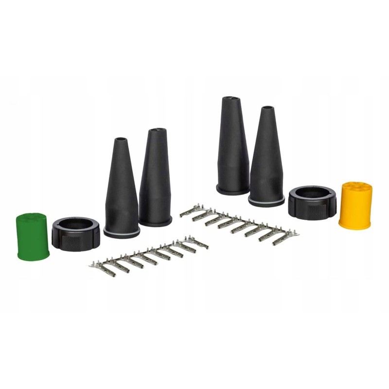 A set of aspock connectors for trailer rear lights, 8 pin bayonet 12v