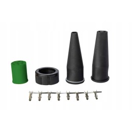 A set of aspock connectors for trailer rear lights, 8 pin bayonet 12v