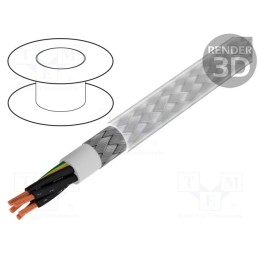 5 m x BITNER - S54352 - Wire, BiT 500 CY, 3G1.5mm2, shielded,tinned copper braid, PVC