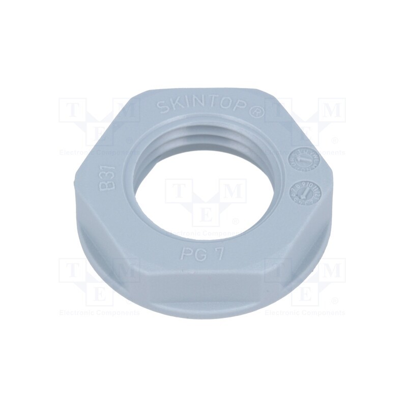 5 pcs x LAPP - 53019000 - Nut, PG7, polyamide, UL94V-2, 19mm, grey, -20÷100°C, Thread: PG