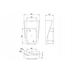 Marker for the Fristom FT 001 trailer, white, with a handle and a reflector