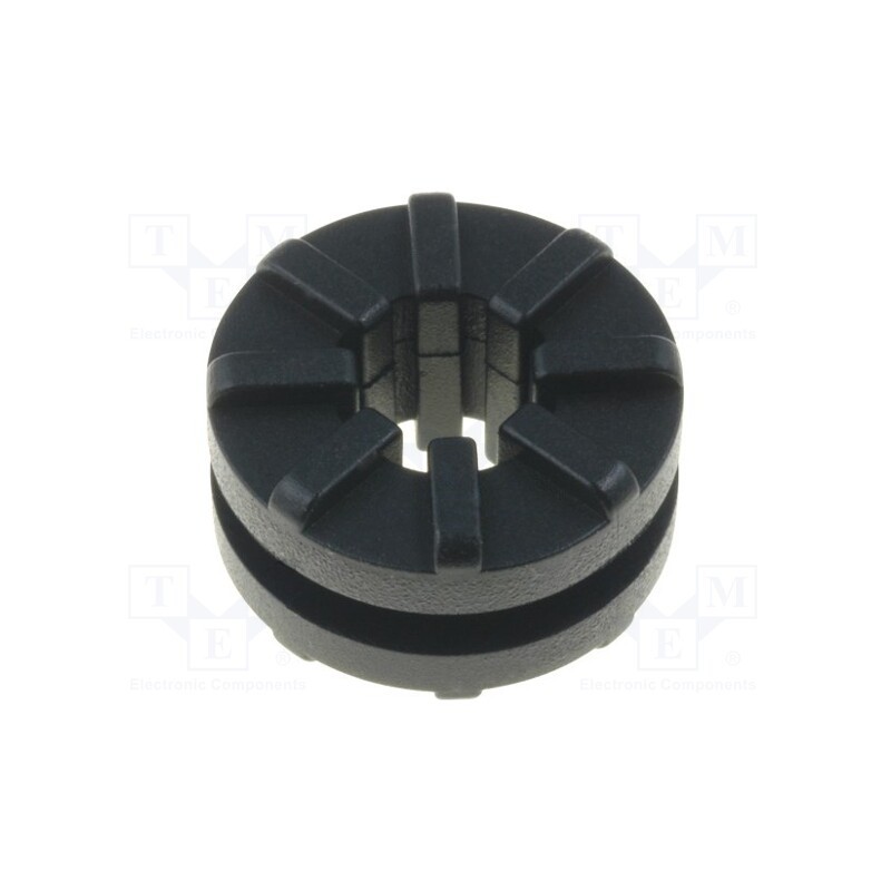 5 pcs x FIX&FASTEN - TGM-40 -AS - Grommet, Ømount.hole: 9mm, black, Panel thick: max.2mm, Øint: 5.3mm