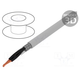 5 m x LAPP - 1136802 - Wire, ÖLFLEX® CLASSIC 115 CY, 2x0.75mm2, PVC, grey, 300V,500V