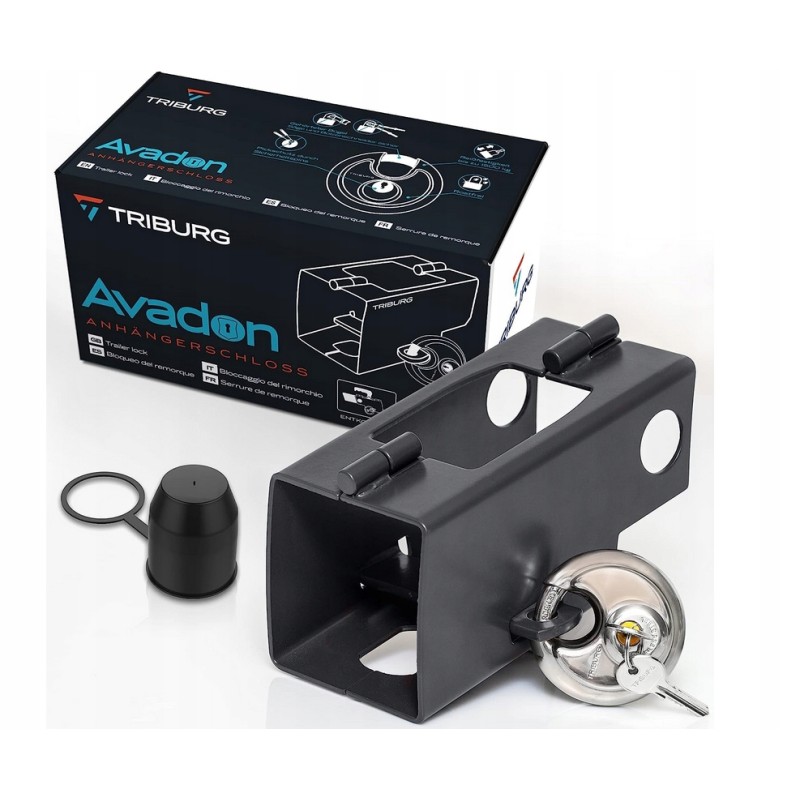 Triburg trailer lock with protective cap ahk description