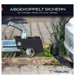 Triburg trailer lock with protective cap ahk description