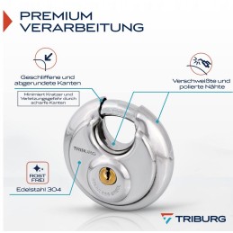 Triburg trailer lock with protective cap ahk description