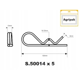 Pin pin oe6mm x 140mm