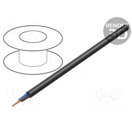 5 m x LAPP - 1600199 - Wire, H07RN-F, 2x1.5mm2, round, stranded, Cu, rubber, black, Class: 5