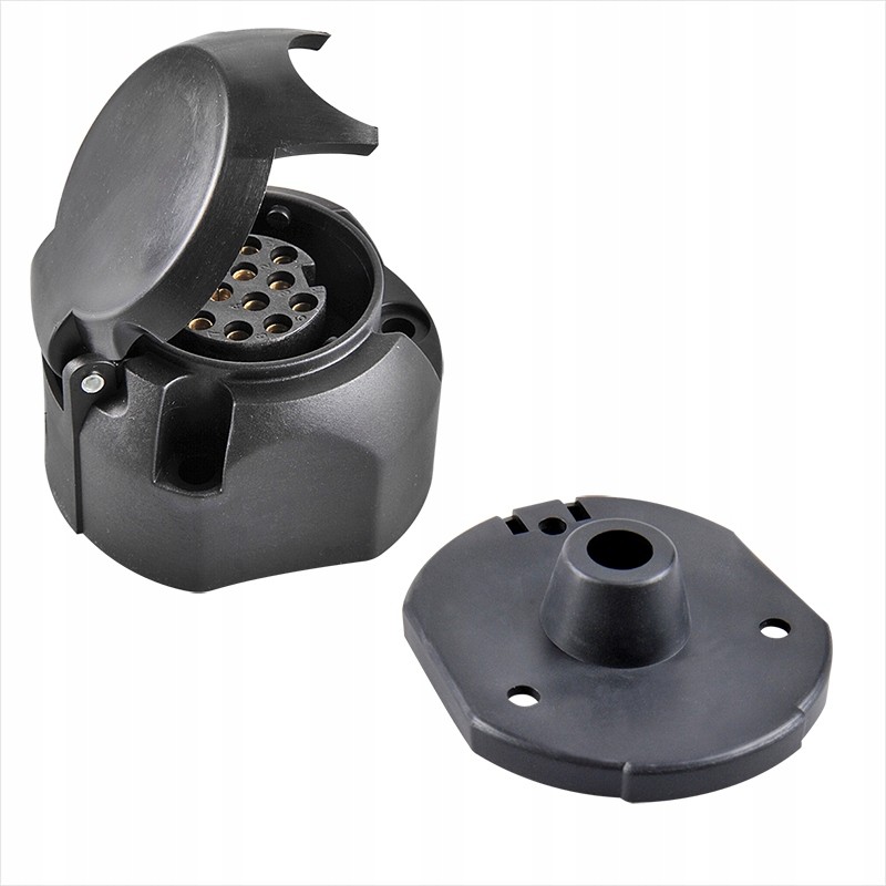 13-pin trailer hitch socket with rubber switch