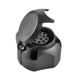 13-pin trailer hitch socket with rubber switch