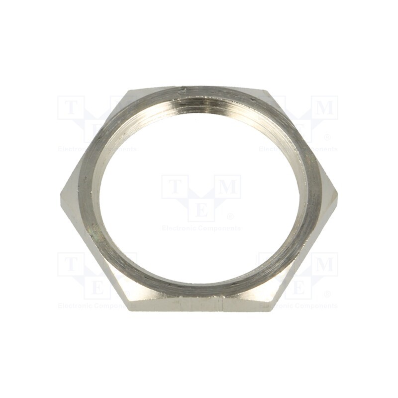 5 pcs x BM GROUP - 2700 - Nut, PG16, brass, nickel, 26mm, Thread: PG