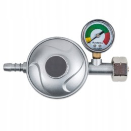 Single-stage gas reducer with a 37 mbar pressure gauge