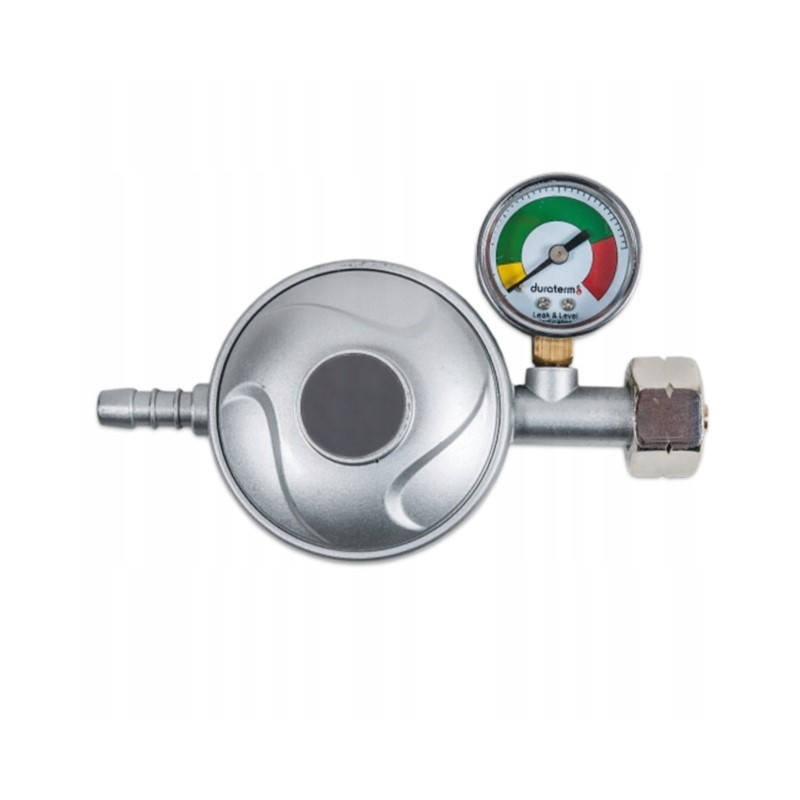 Single-stage gas reducer with a 37 mbar pressure gauge