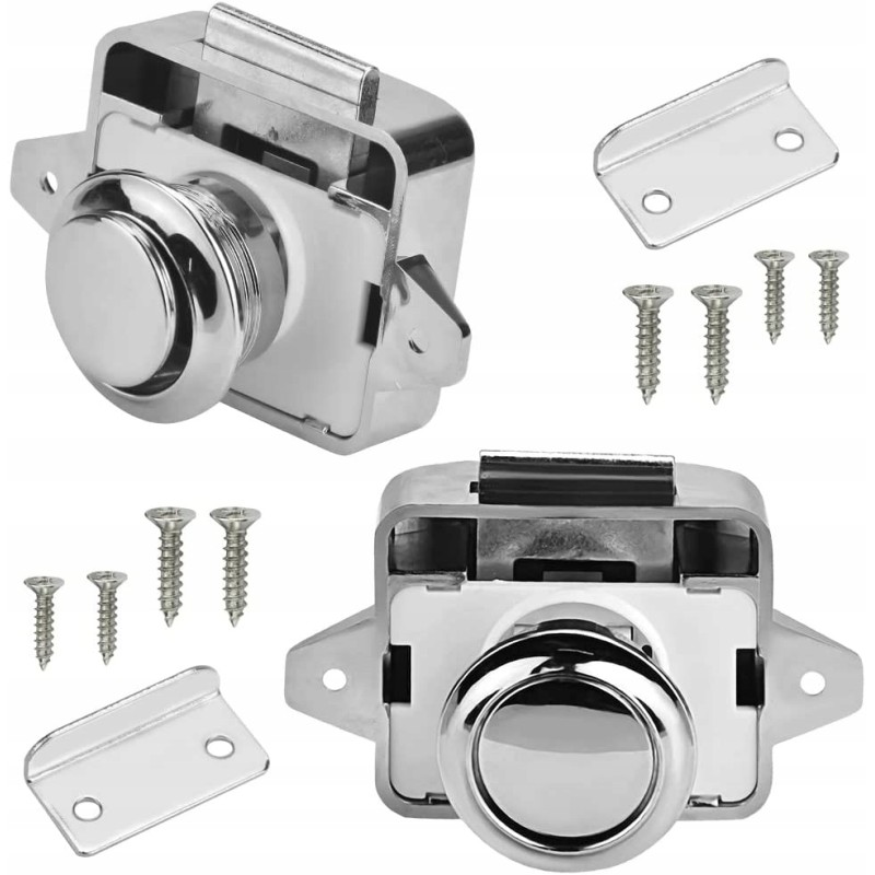Cabinet lock, pushlock furniture lock for a camper