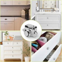 Cabinet lock, pushlock furniture lock for a camper