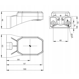 White LED marker lamp 12 24v, marker reflector