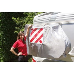 Reflective warning board for camper trailer