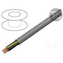 5 m x HELUKABEL - 13005 - Wire, H05VV5-F,NYSLYÖ-JZ, 7G0.5mm2, unshielded, 300V,500V, Cu