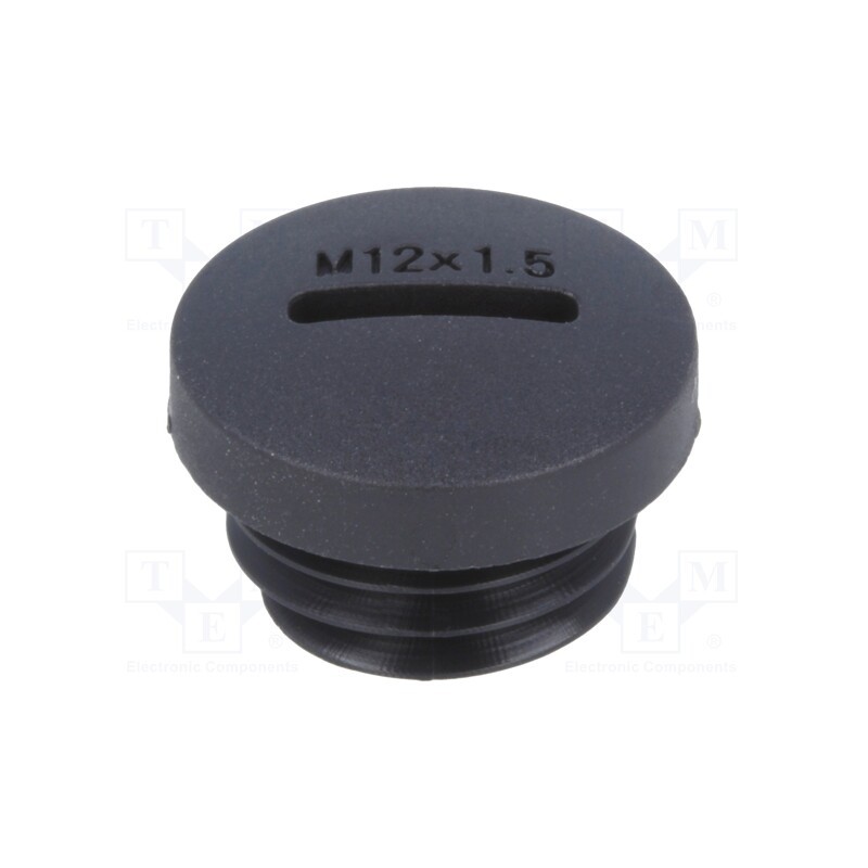5 pcs x KSS WIRING - MSP-12 - Stopper, M12, 1.5, polyamide, black, H: 10mm, Øout: 15mm
