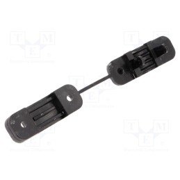 5 pcs x BM GROUP - M932 - Snap handle, polyamide, black, Mounting hole: Ø8mm, Cable P-clips