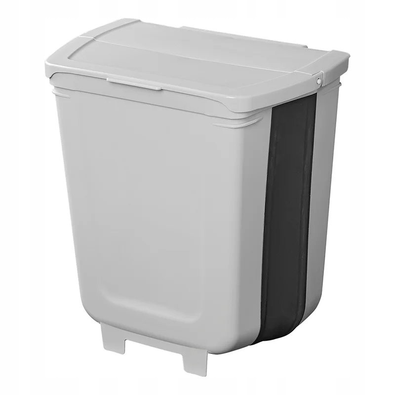 Foldable waste bin for a camper trailer, 8 liters