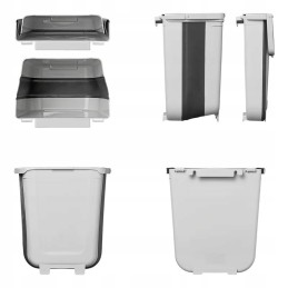 Foldable waste bin for a camper trailer, 8 liters