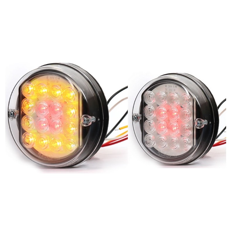 LED rear lamp, 3 functional, 12 24v