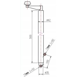 Crank lift for unitrailer trailer