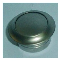 Rosette with a button for the trailer pushlock lock