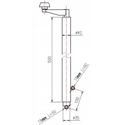 Crank lift for unloading the trailer