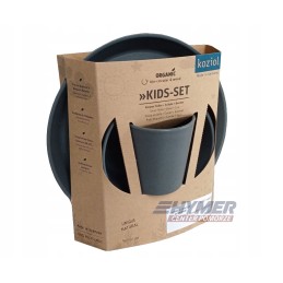 Koziol concrete gray children's dinner set
