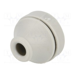 5 pcs x TRELLEBORG - 100465 - Grommet, Ømount.hole: 19mm, elastomer thermoplastic TPE, grey