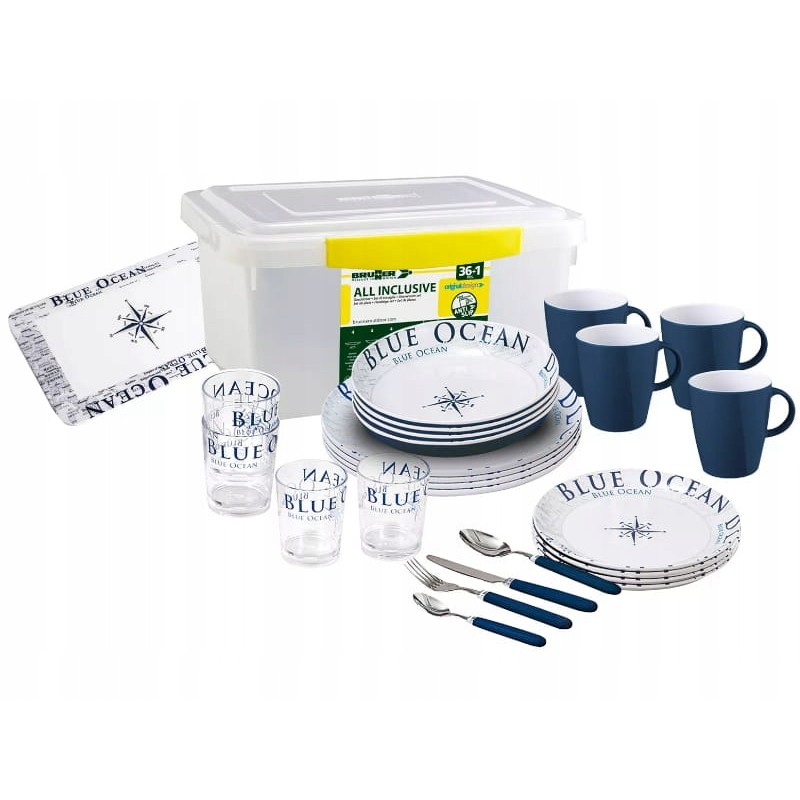 All inclusive blue ocean dinner set 38 pieces