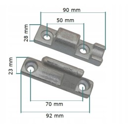 Complete hinge for semi-trailer sides 90