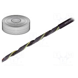 5 m x IGUS - CF890.10.05 - Wire: control cable, chainflex® CF890, 5G1mm2, PUR, black, Cu, 8mm